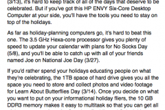 Daily Text Computer Holidays