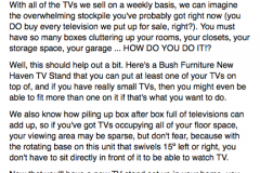 Daily Text TV stand