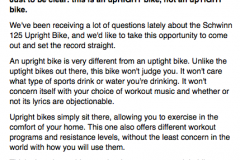Daily Text Upright Bike