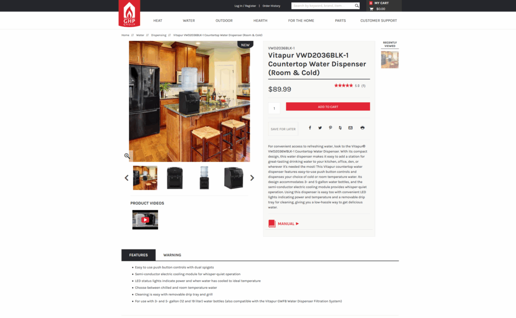 Vitapur product page